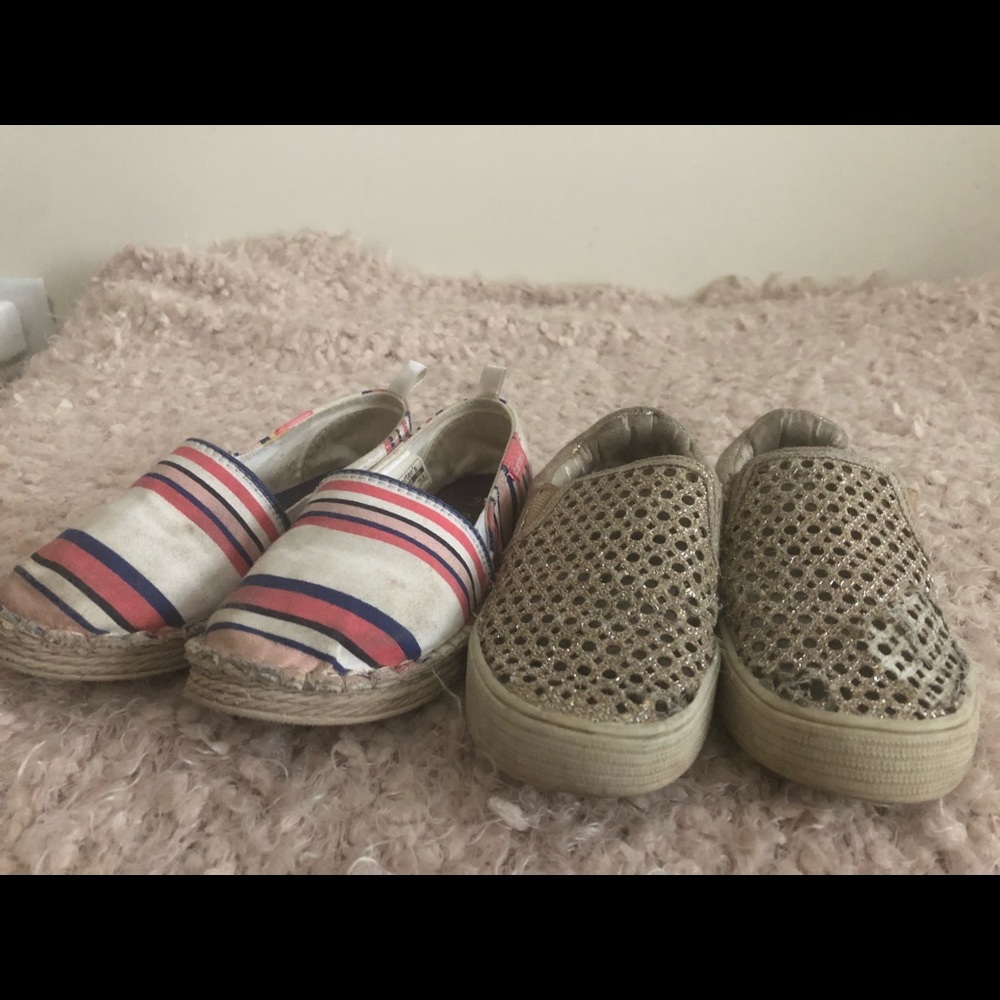 Girls slip on shoes-2 pairs!